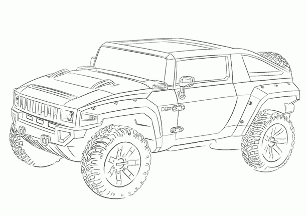 Coloriage Voiture 4X4 Imprimer destiné 4X4 Coloriage