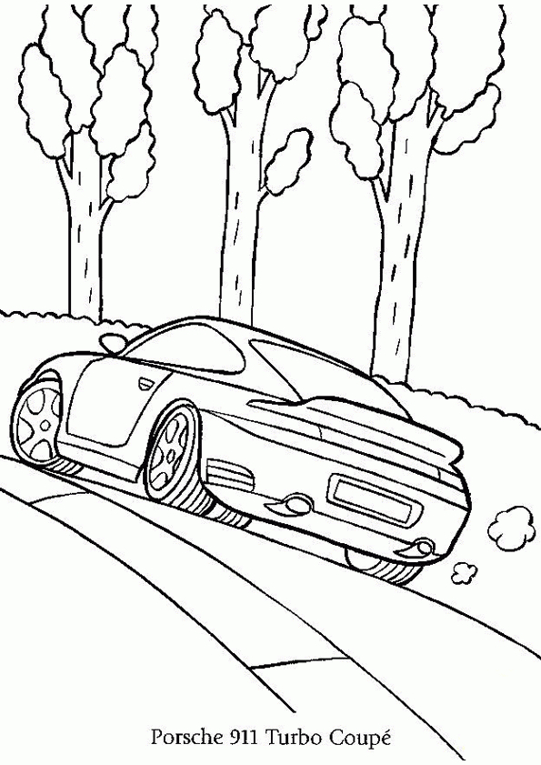 Coloriage Voiture Porsche à Coloriage Porsche 911 Gt3 Rs