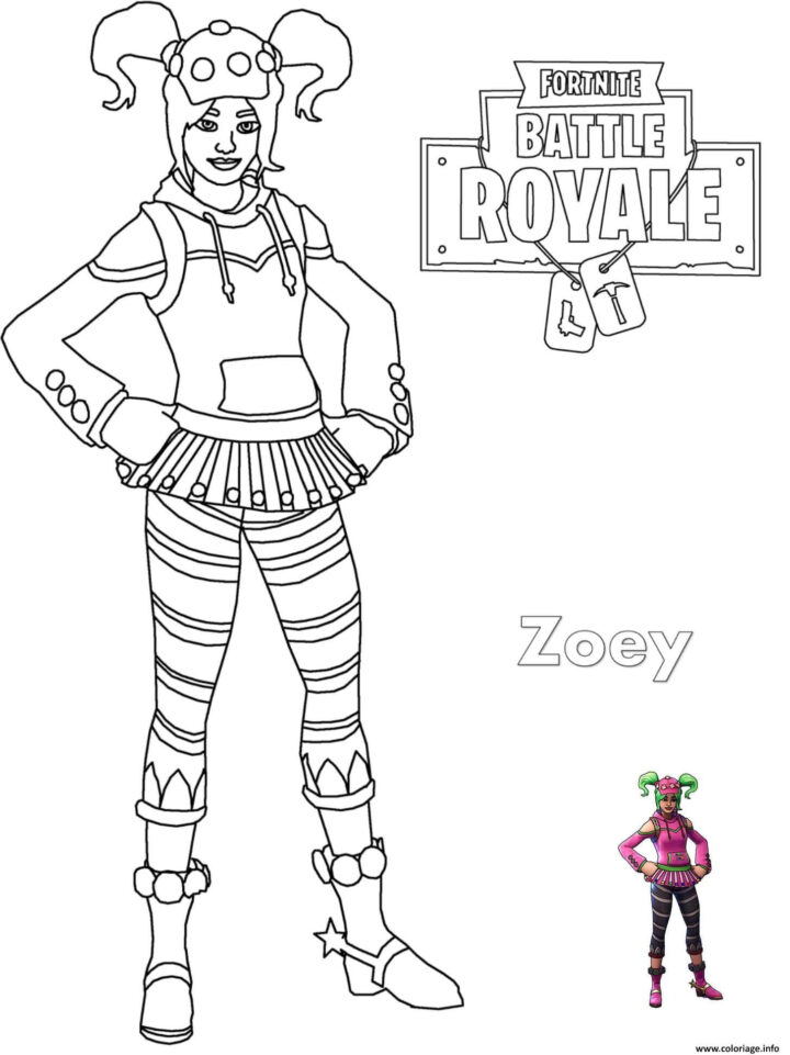 Coloriage Zoey Fortnite Girl Dessin À Imprimer En 2019 | Dessin A intérieur Coloriage Skin Fortnite