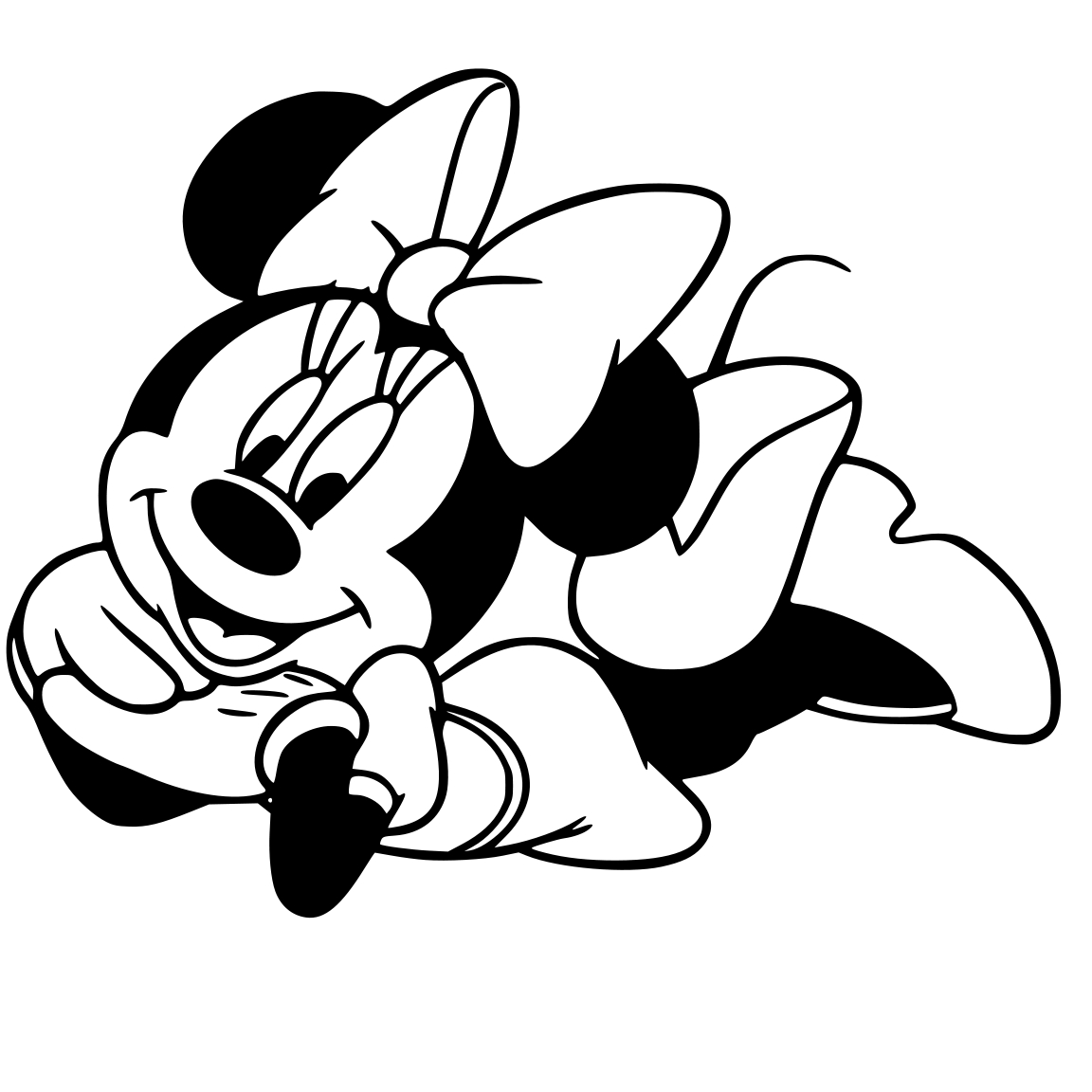 Coloriages À Imprimer : Minnie Mouse, Numéro : 34670 avec Coloriage Minie