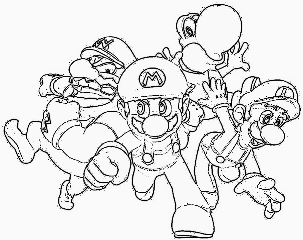 Coloriages À Imprimer : Super Mario, Numéro : 62182 avec Coloriage Mario Et Luigi