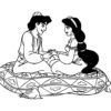 Coloriages Aladdin - Aladdin Et Jasmine - Fr.hellokids tout Coloriage Jasmine Aladdin