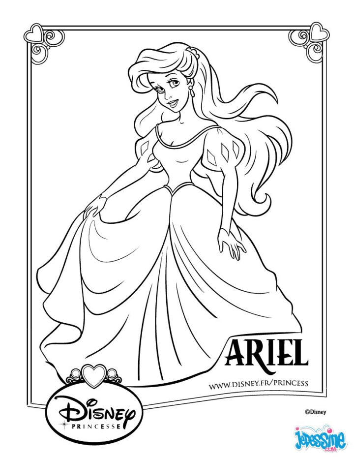 Coloriages Ariel - Fr.hellokids intérieur Ariel Dessin À Imprimer