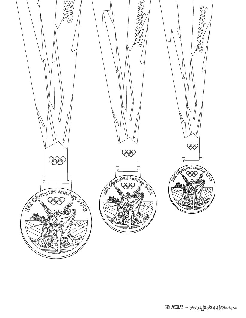 Coloriages Coloriage Des Medailles Olympiques - Fr.hellokids concernant Coloriages Jeux Olympiques
