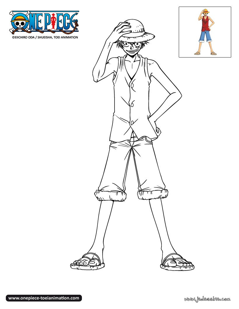 Coloriages Coloriage Luffy Gratuit - Fr.hellokids concernant Coloriage One Piece Luffy Gear 4