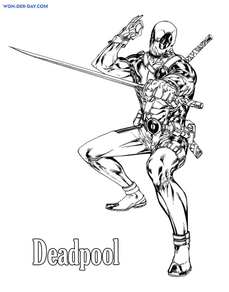 Coloriages Deadpool | 90 Coloriages Gratuits À Imprimer concernant Coloriages Deadpool