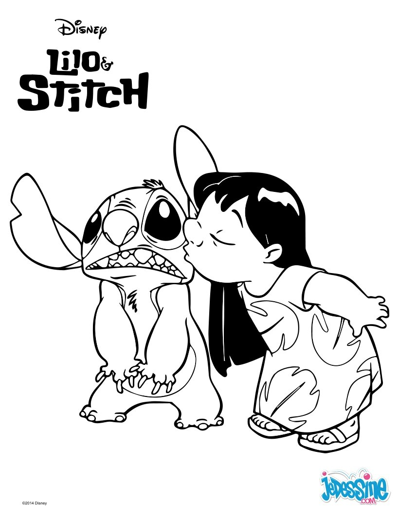 Coloriages Lilo Et Stitch - Fr.hellokids destiné Coloriage Angel Stitch