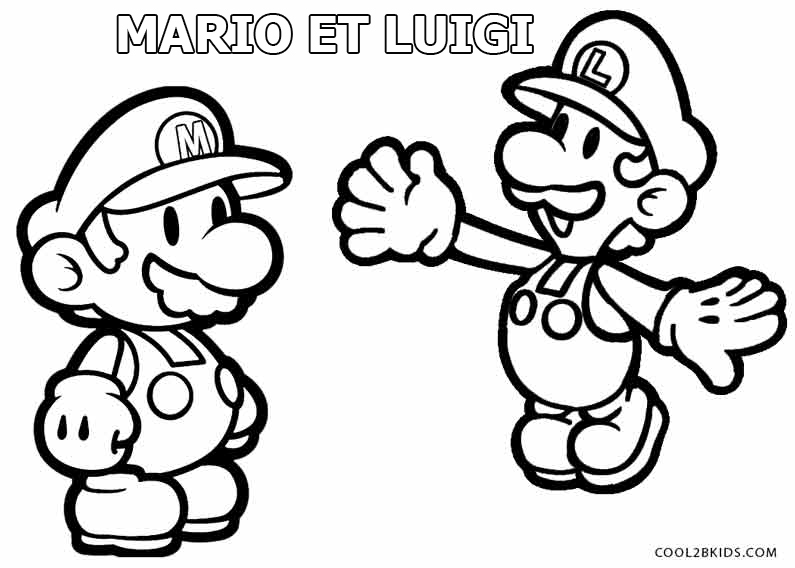 Coloriages - Luigi - Coloriages Gratuits À Imprimer serapportantà Coloriage Mario Et Luigi