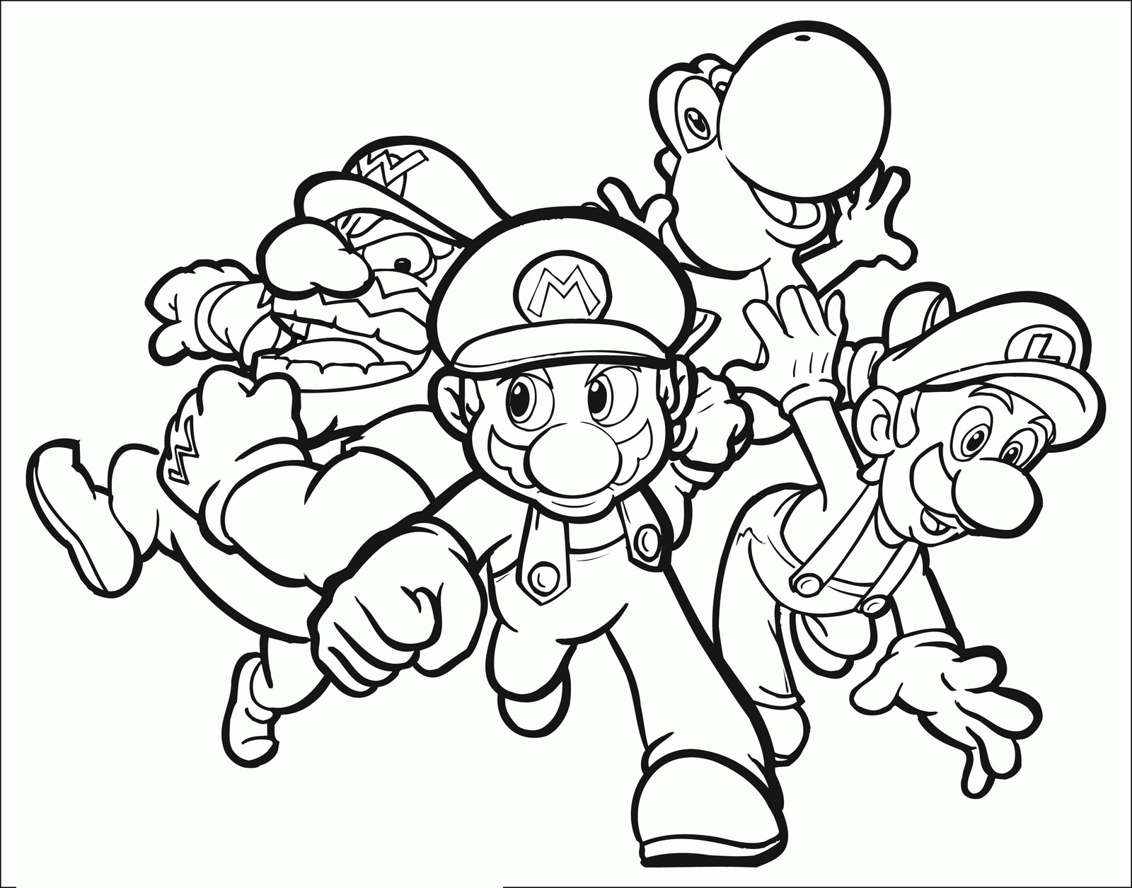 Coloriages Mario Bros - 1 - Coloriage Super Mario Pour Enfants à Coloriage Mario Luigi