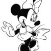 Coloriages Minnie Mouse concernant Coloriage Minie