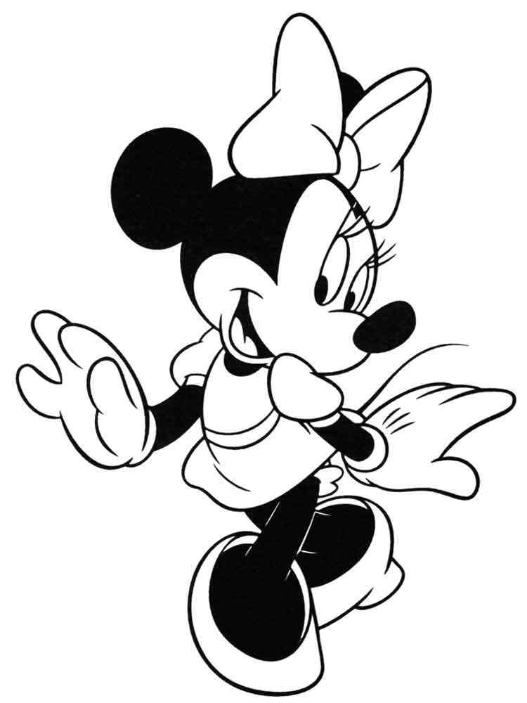 Coloriages Minnie Mouse concernant Coloriage Minie