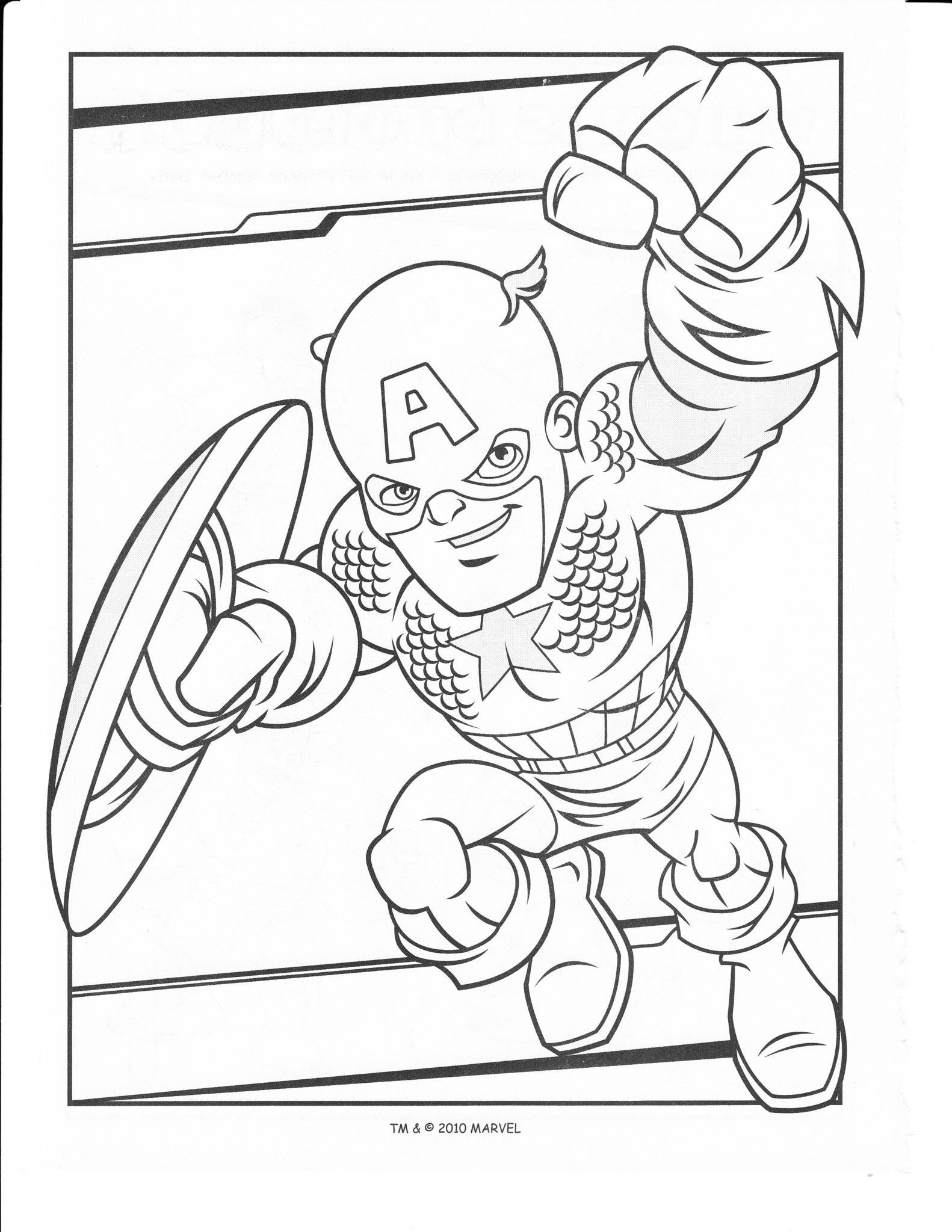 Coloriages Super Heros destiné Coloriage Capitaine America