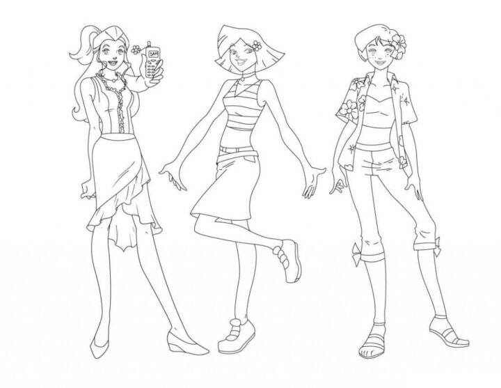 Coloriages Totally Spies. 100 Images Pour Une Impression Gratuite serapportantà Coloriages Totally Spies