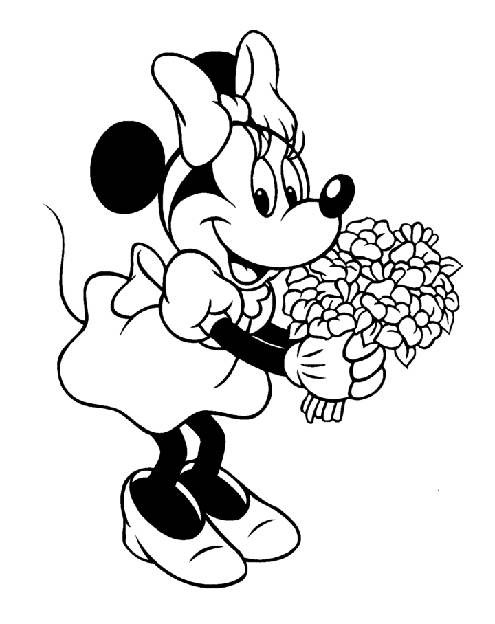 Coloring Page Flowers #155234 (Nature) - Printable Coloring Pages intérieur Minnie Coloriage À Imprimer