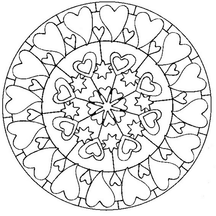 Coloring Page Heart Mandalas #116689 (Mandalas) - Printable Coloring Pages encequiconcerne Mandala Coeur Adulte