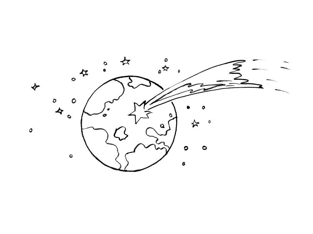 Comète 9 - Coloriages Ciel Et Espace - Cometes avec Coloriage Ciel