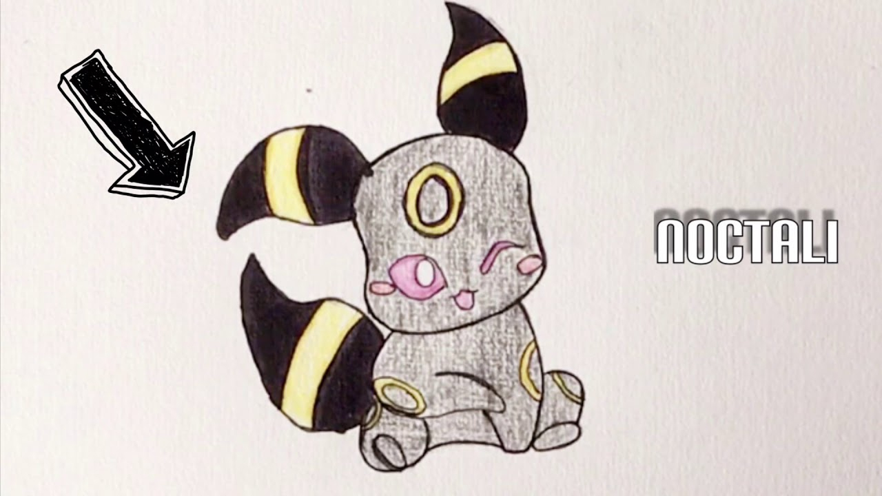 Comment Dessiner Noctali - Les Dessins Et Coloriage pour Coloriage Pokemon Noctali