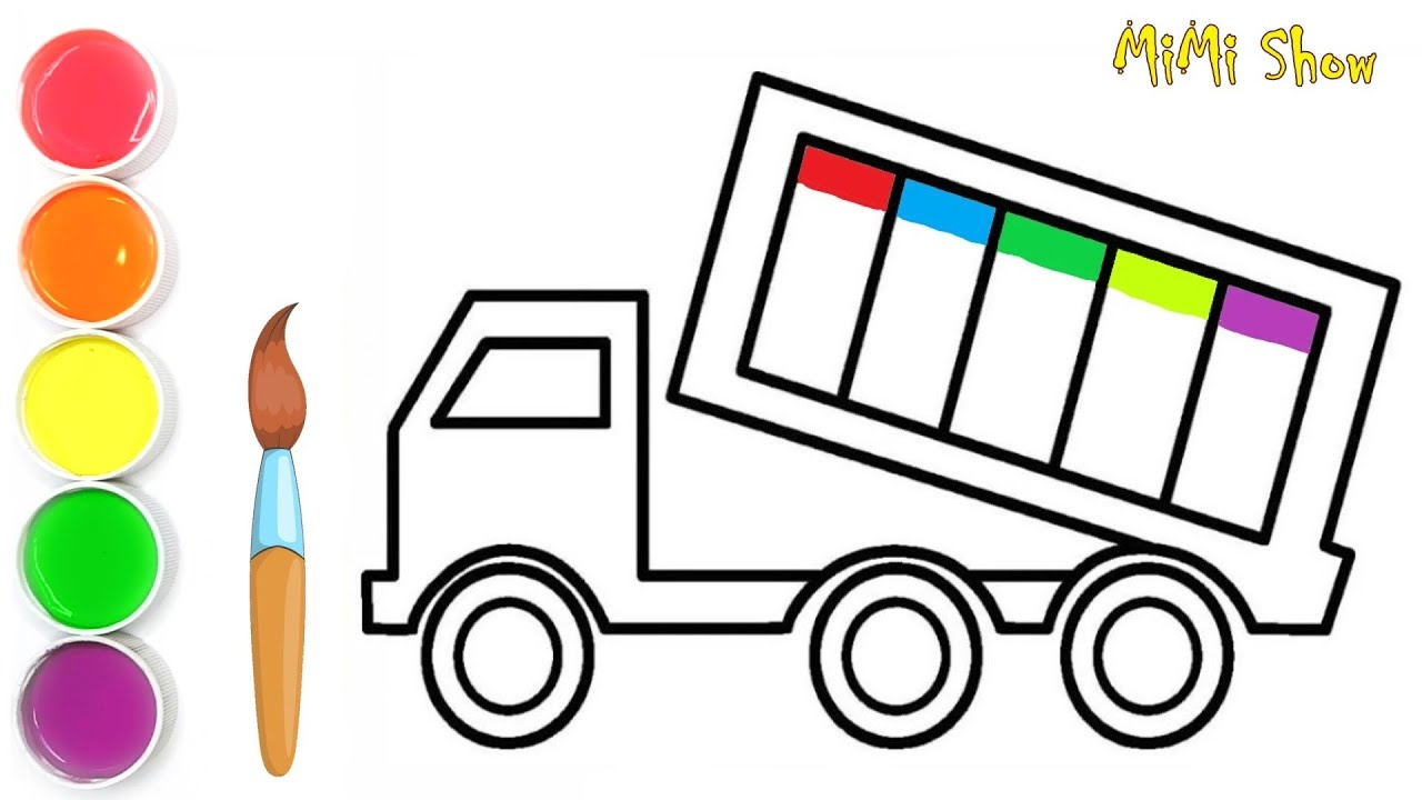 Comment Dessiner Un Camion À Benne | Livre De Coloriage Pour Les pour Coloriage Camion Benne