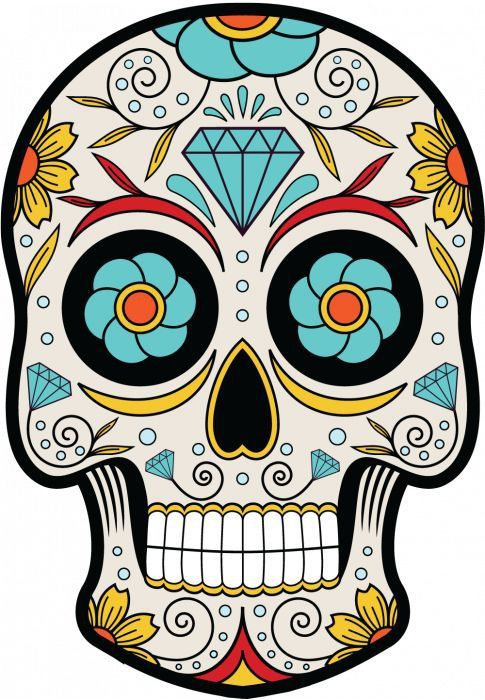 Crâne Mexicain Crâne Mexicain : Décorations Murales Par Doudoupaloma dedans Dessin Tete De Mort À Imprimer