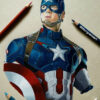 De 25+ Bedste Idéer Inden For Captain America Drawing På Pinterest tout Dessin Capitaine America