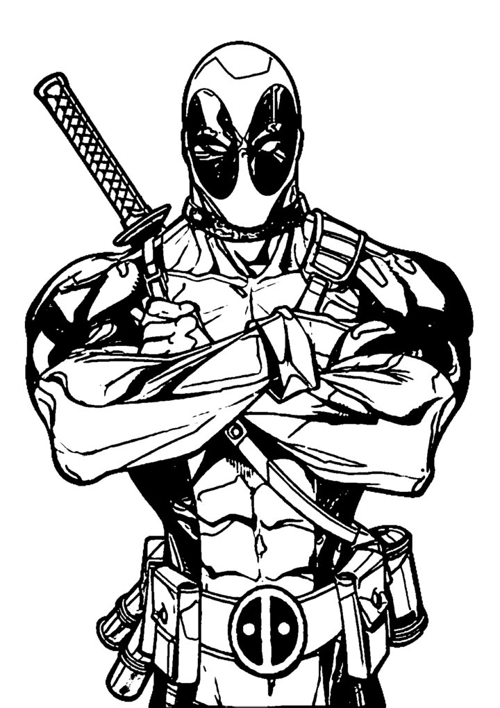 Deadpool Drawing At Getdrawings | Free Download dedans Coloriages Deadpool