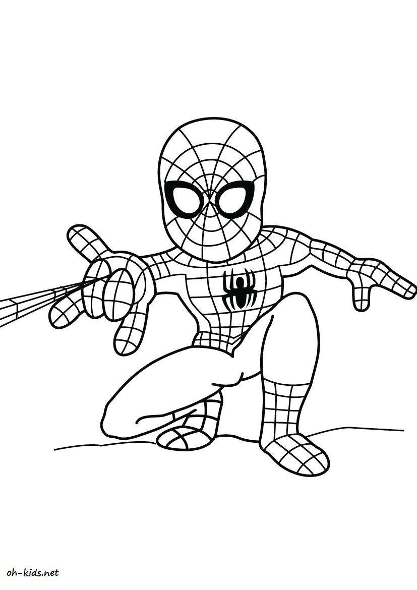 Dessin #835 - Coloriage Spiderman À Imprimer - Oh-Kids avec Dessin À Imprimer Spiderman