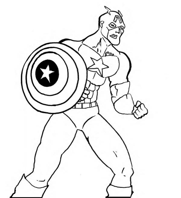 Dessin À Colorier Bouclier Captain America destiné Dessin Bouclier Capitaine America