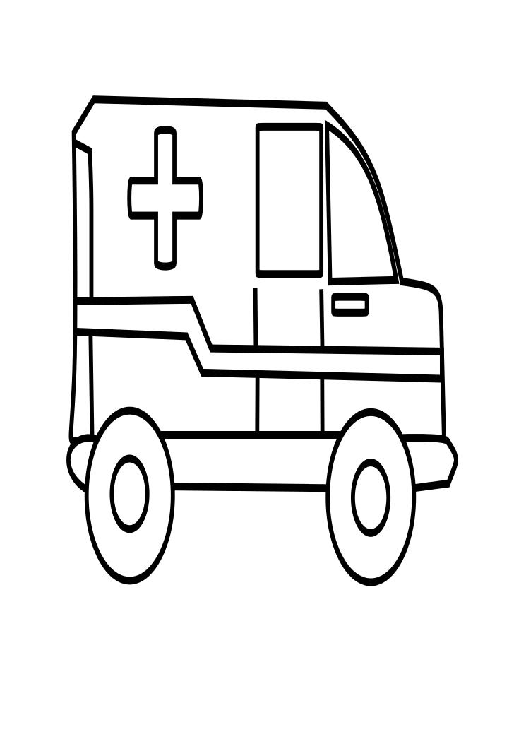 Dessin Ambulance #136782 (Transport) À Colorier - Coloriages À Imprimer intérieur Coloriage Ambulancier