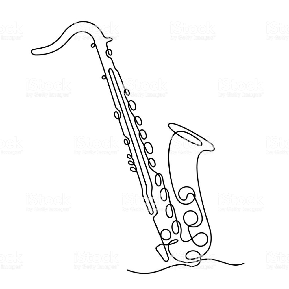 Dessin De Saxophone - Saxophone - Coloriages Musique pour Coloriage Saxophone