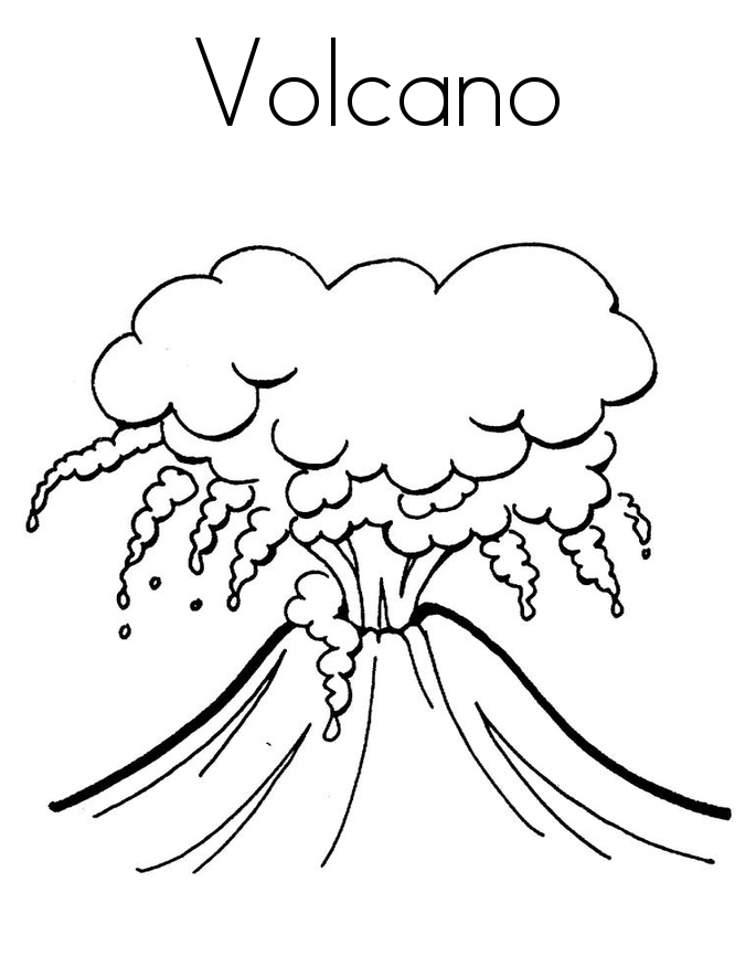 Dessin De Volcan En Eruption A Imprimer : Coloriage Volcan #166592 destiné Coloriage Volcan
