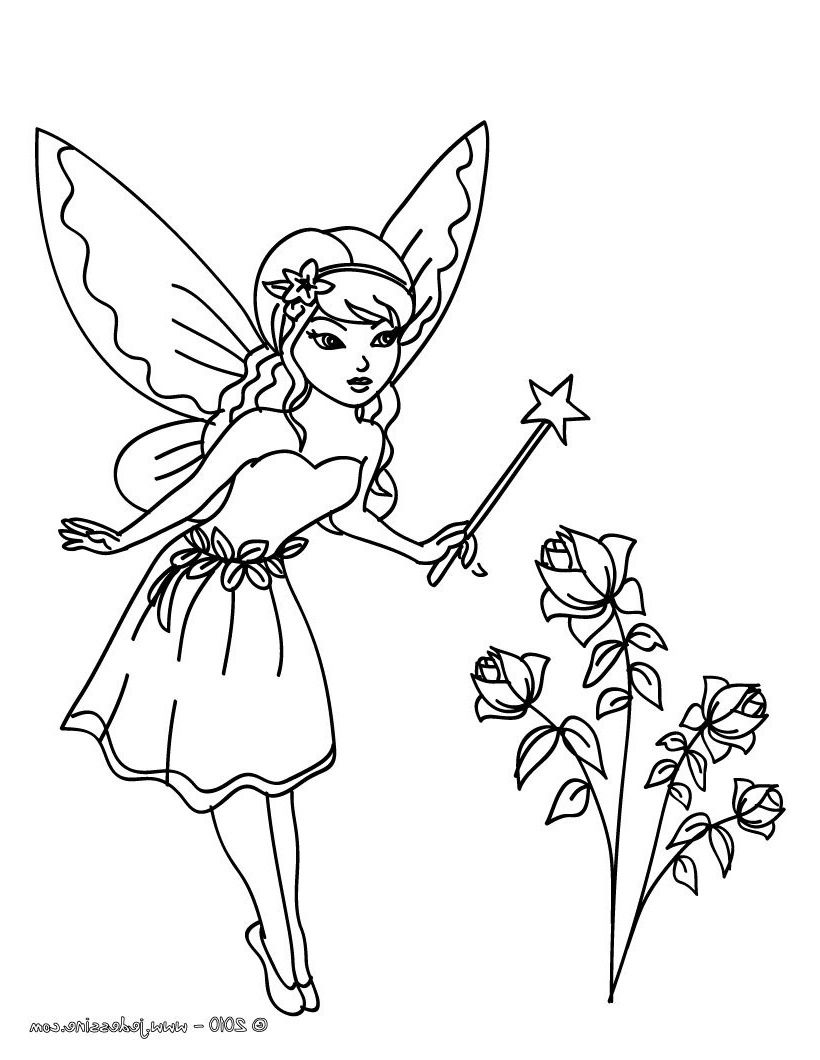 Dessin Noir Et Blanc Fée / Double Fairy Wings Coloring Page Free à Coloriage De Fees