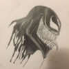 #Dessin #Venom #Marvel #Crayon Anti Héros #Art #Arts #Black | Image serapportantà Dessin De Venom