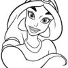 Disney Princess Jasmine From Aladdin Coloring Page Printable avec Coloriages Aladdin