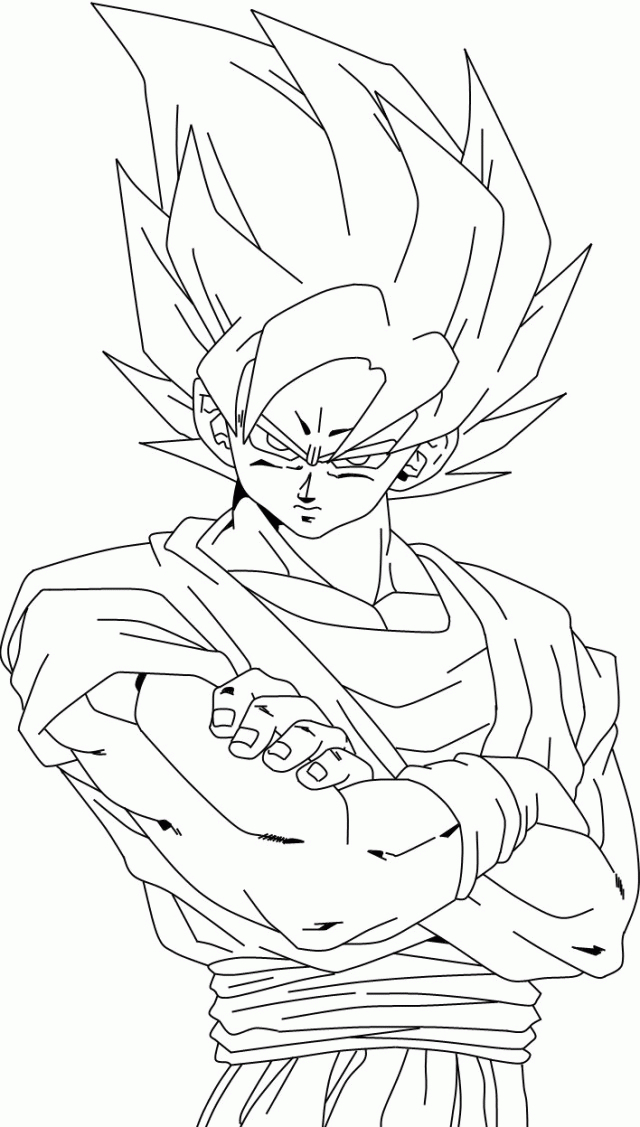 Download Or Print This Amazing Coloring Page: Coloring Pages Goku Super intérieur Goku Coloriage