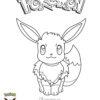 Eevee Pokemon Coloring Page Printable avec Evoli Coloriage