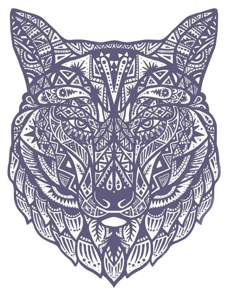 Épinglé Sur Imprimer destiné Coloriage Loup Mandala