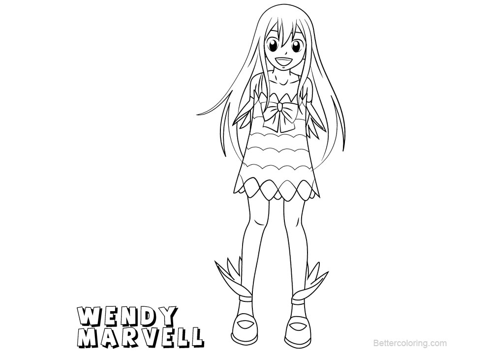 Fairy Tail Coloring Pages Wendy Marvell - Free Printable Coloring Pages destiné Wendy Fairy Tail Dessin