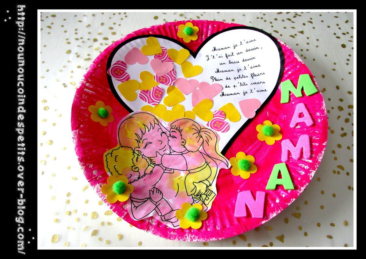 .. Fête Des Mères &quot; Je T'♥ Maman &quot; .. - Le Blog De Nounoucoindespetits dedans Dessin Je T Aime Maman