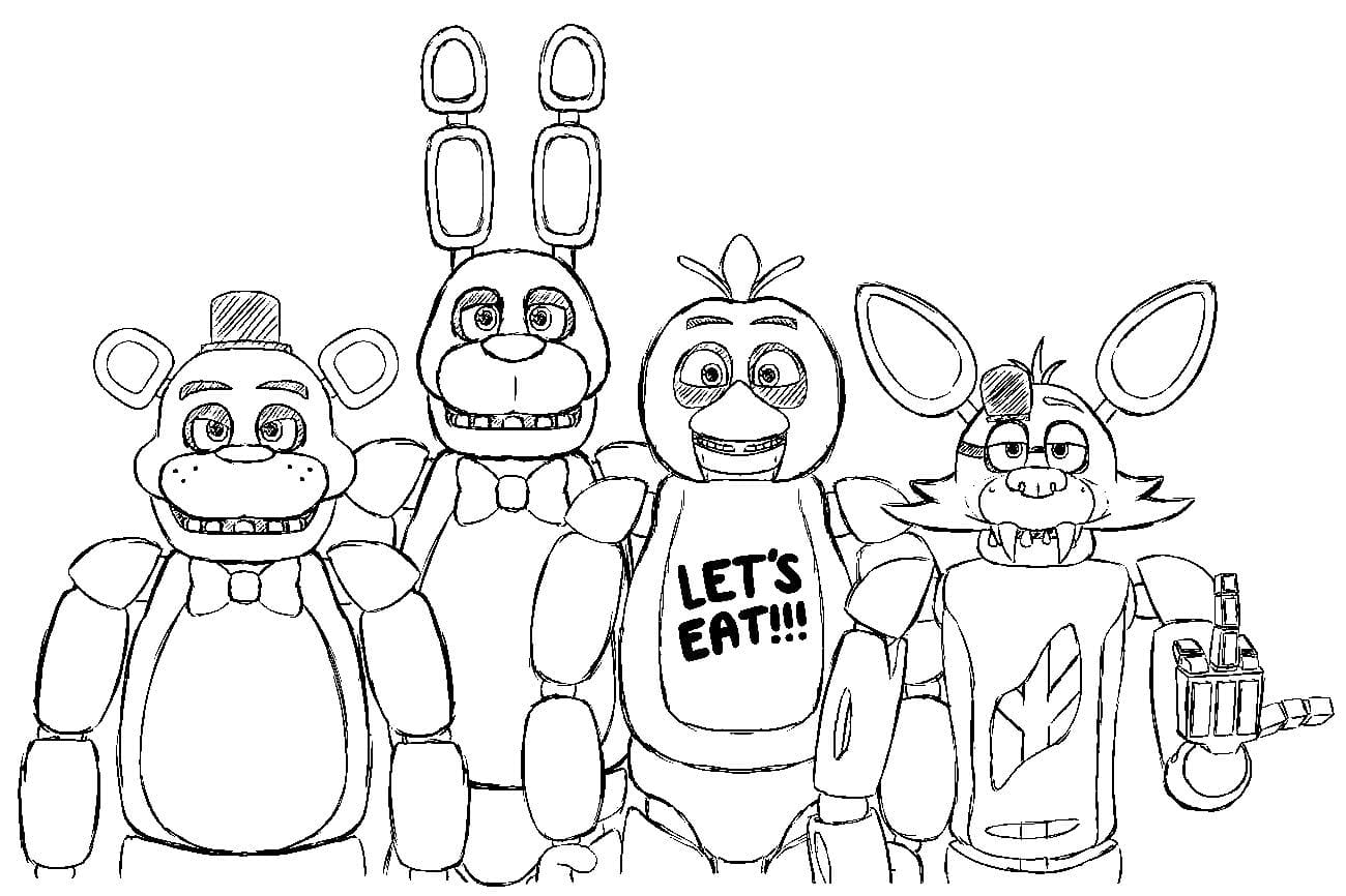 Five Nights At Freddy&amp;#039;S Coloring Pages - Print For Free (120 Images) tout Dessin Five Nights At Freddy&amp;#039;S
