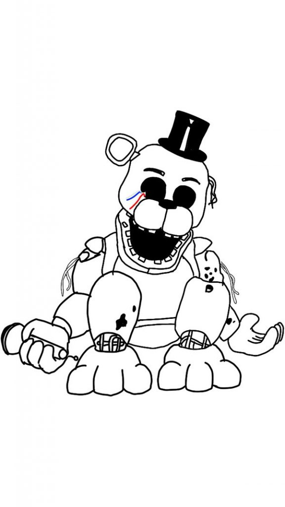 Fnaf Golden Freddy Drawing At Paintingvalley | Explore Collection avec Dessin Five Night At Freddy&amp;#039;S