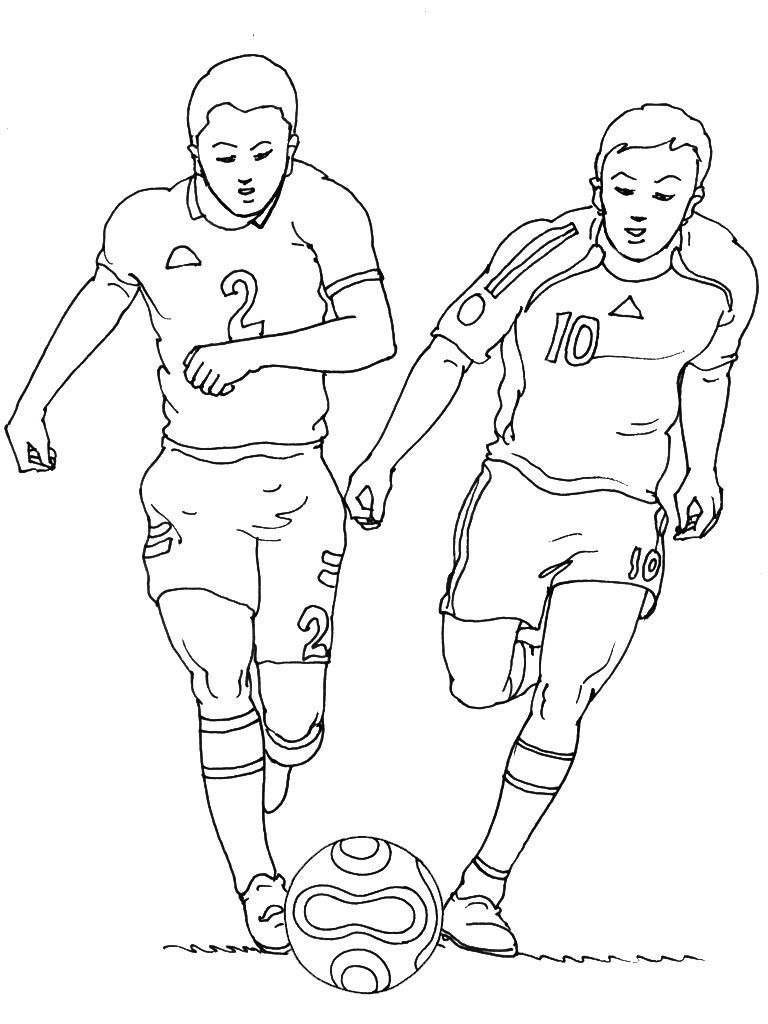 Football 25 - Coloriages Sports - Football intérieur Footballeur À Imprimer