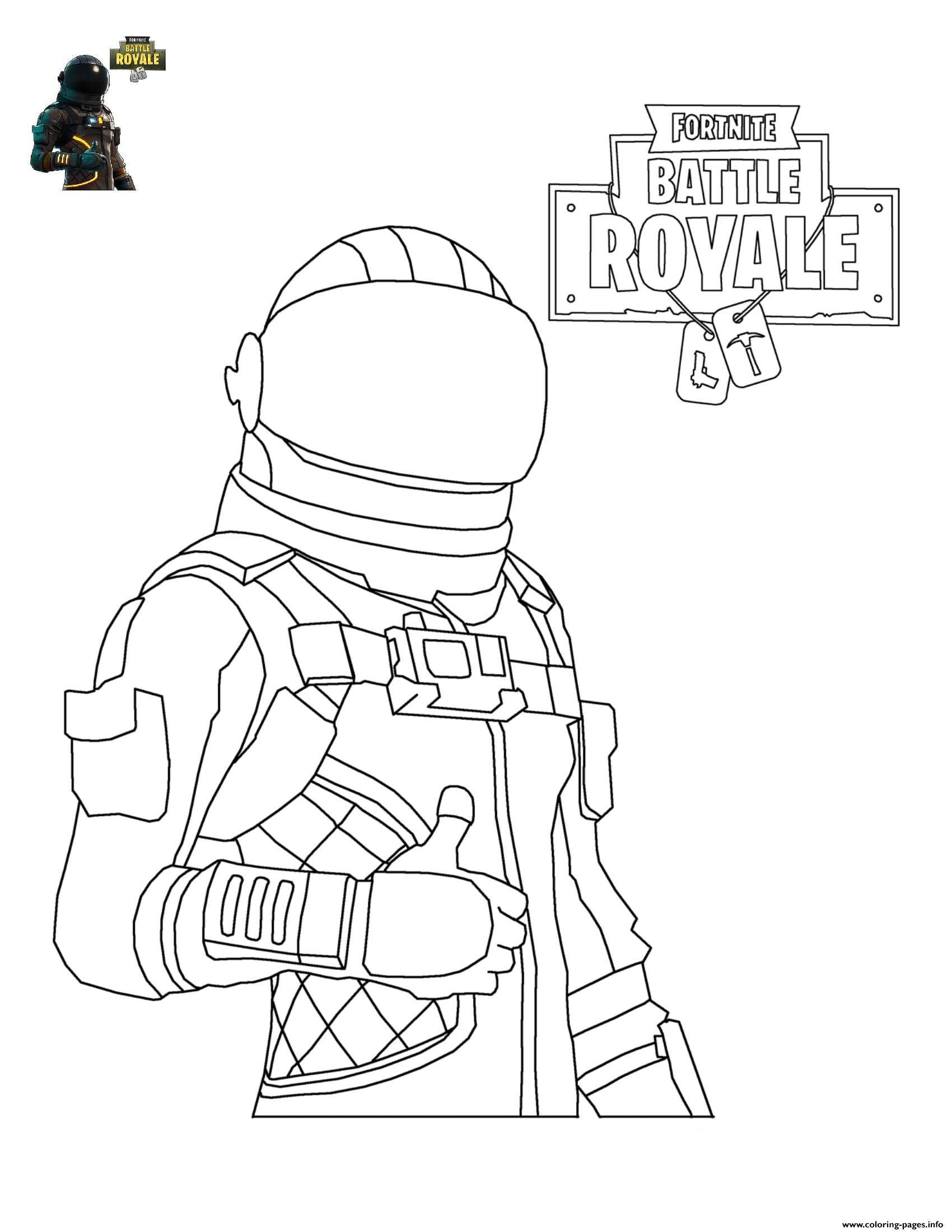 Fortnite Character 4 Coloring Page Printable pour Coloriages Fortnite