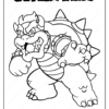Free Printable Super Mario Bowser Pdf Coloring Page tout Coloriage Mario Bowser