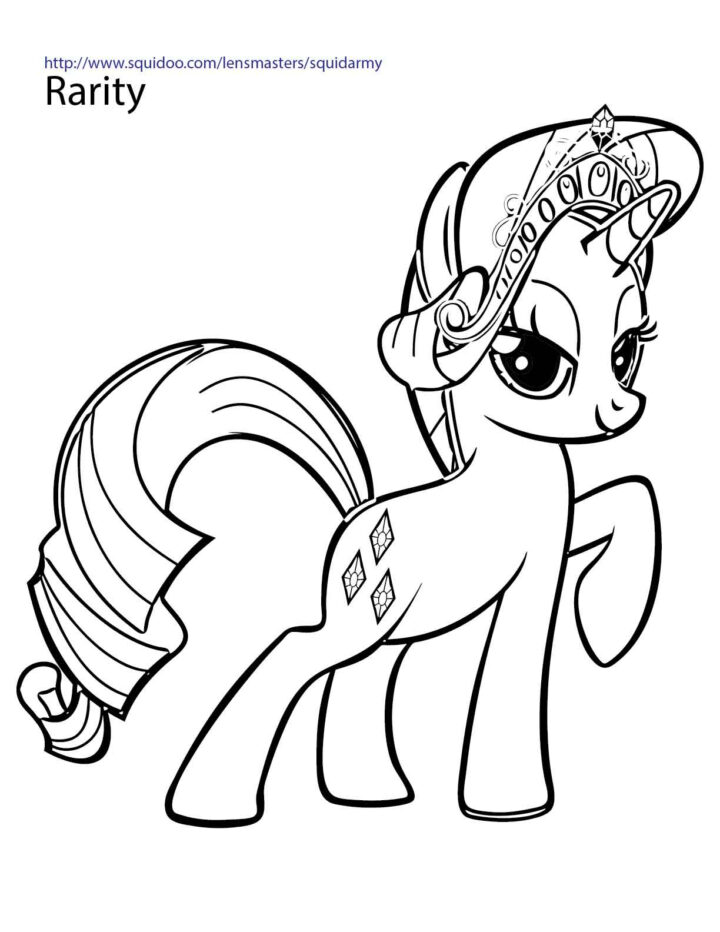 Gambar Mewarnai My Little Pony Rarity - Gambarkakak tout Coloriage My Little Pony Rarity