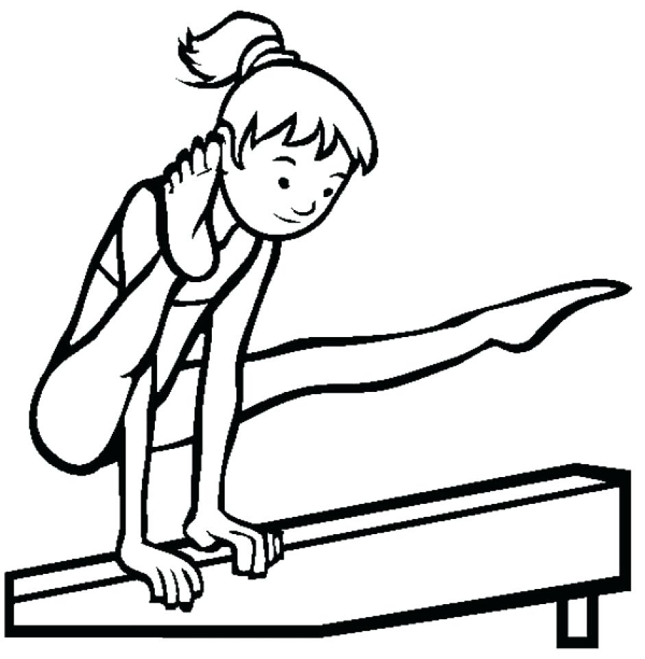 Gymnastics Drawing Easy At Getdrawings | Free Download à Coloriage De Gymnastique