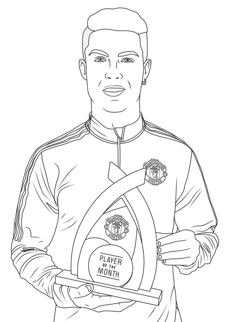 Happy Cristiano Ronaldo Coloring Page - Coloring.top à Cristiano Ronaldo Coloriage