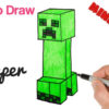 How To Draw Creeper From Minecraft Easy | Minecraft Drawings, Creeper tout Dessin Creeper