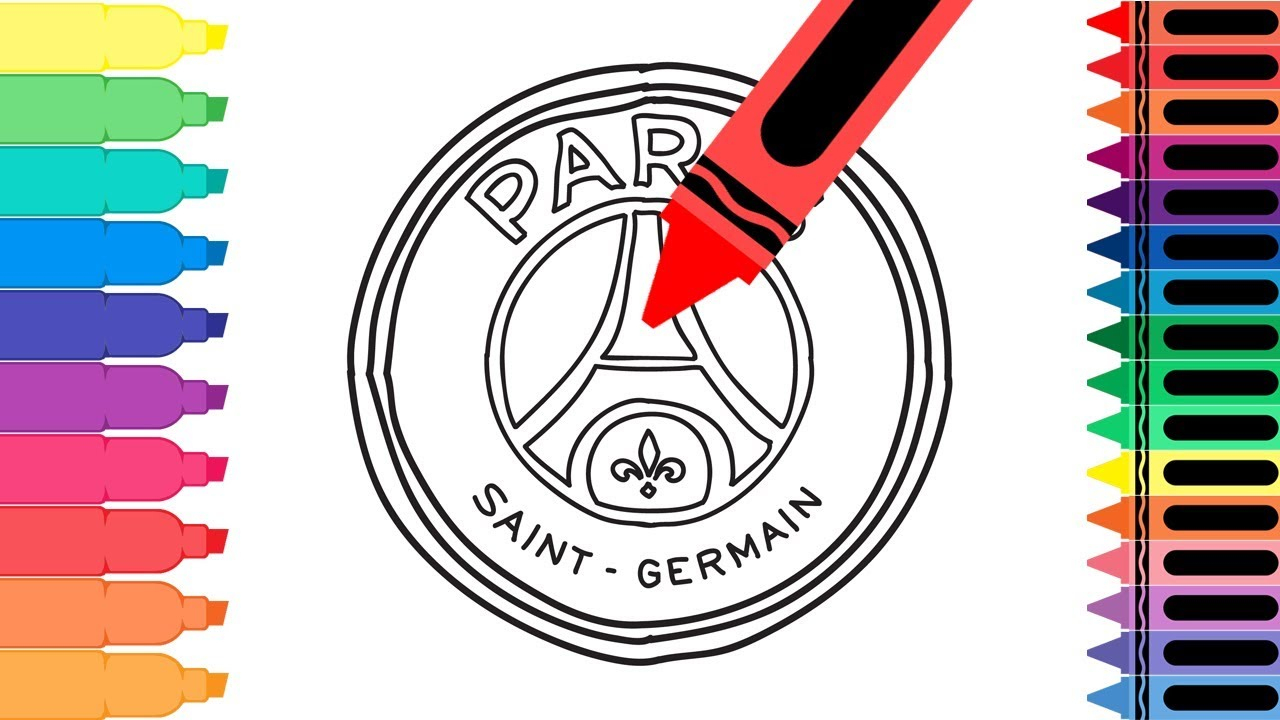 How To Draw Paris Saint-Germain Badge - Draw The Psg Logo - Coloring tout Dessin Psg À Imprimer