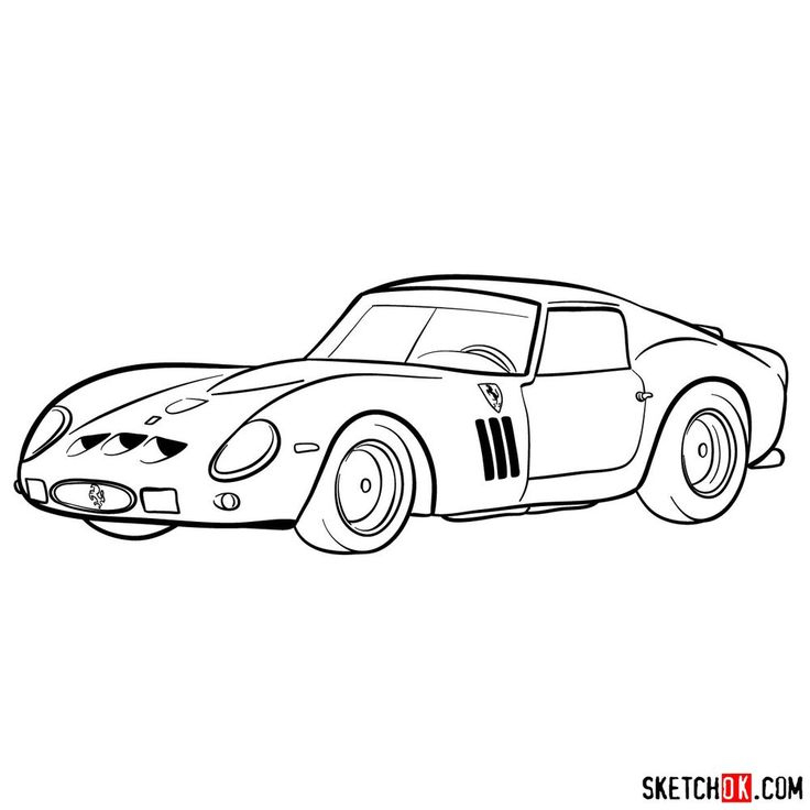 How To Draw The 1962 Ferrari 250 Gto In 2021 | Guided Drawing, Gto tout Dessin De Ferrari
