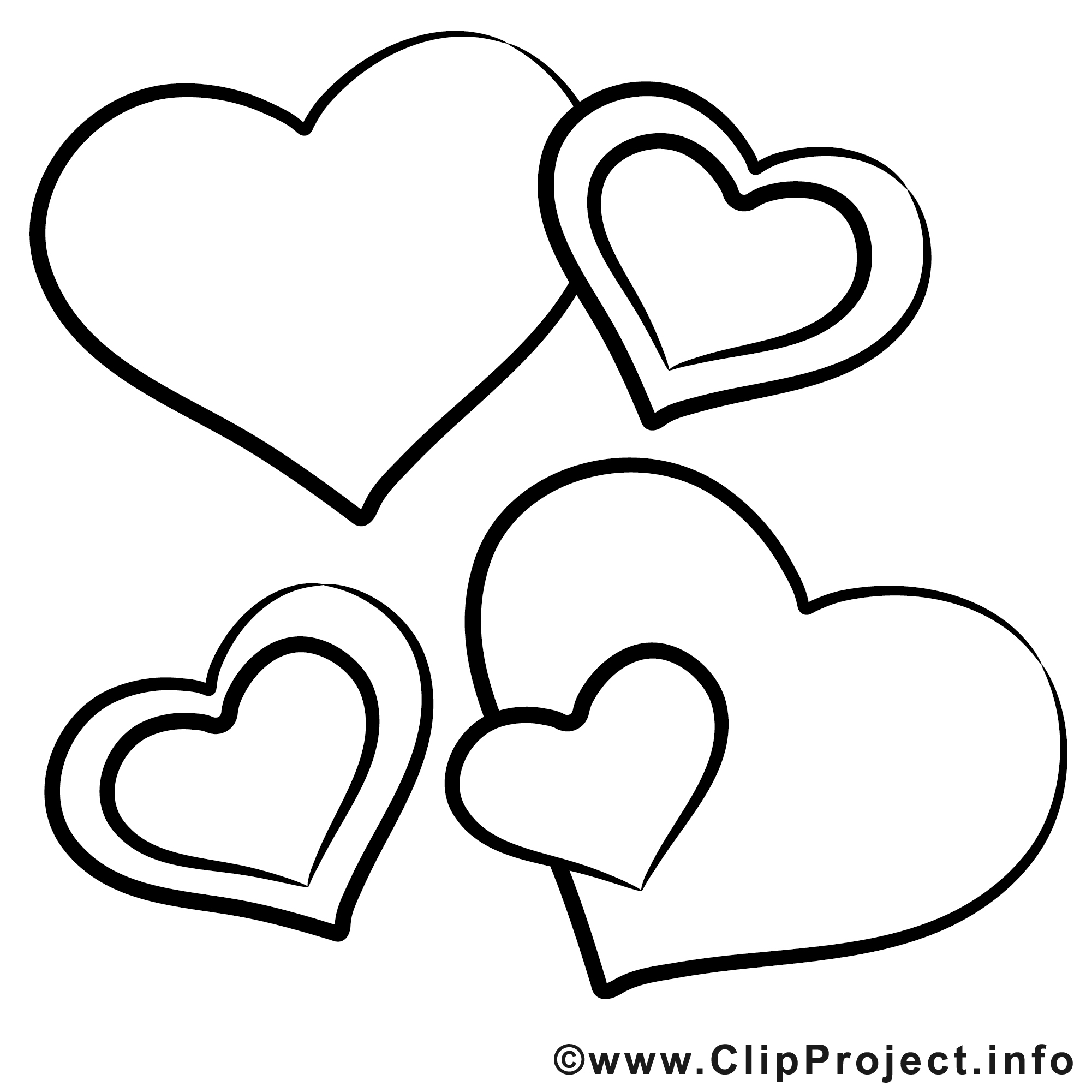 Illustration Coeurs - Saint-Valentin À Imprimer - Saint Valentin Cartes destiné Coeur Dessin A Imprimer